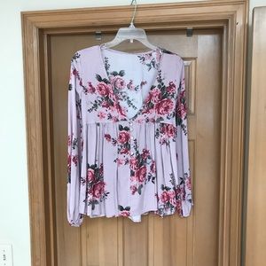 Floral Pink Top